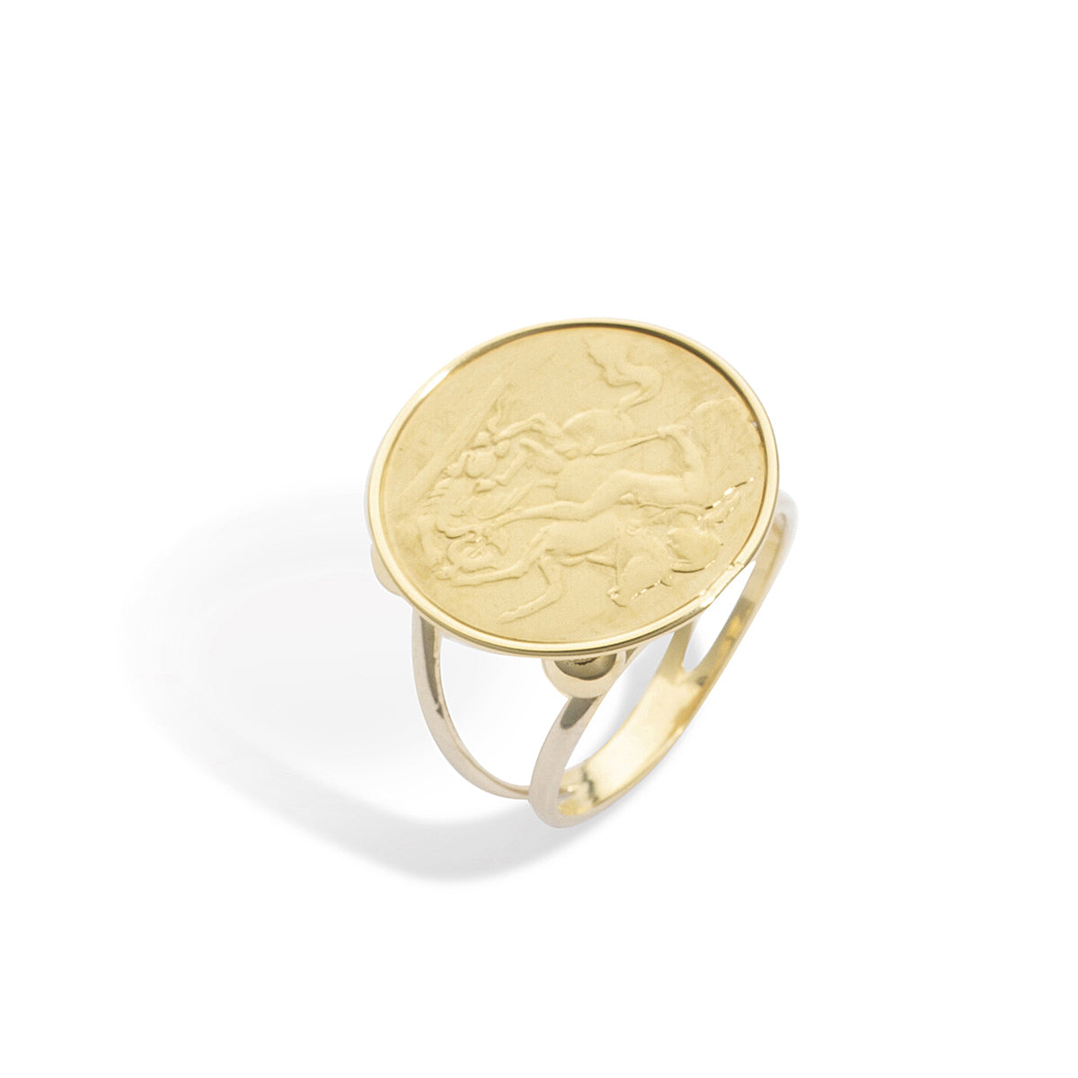 Shop ANOWAR Anowar 22K Gold Plated 2 Big & 1 Small Arab Ancient Coin Design  Fancy Ring, Gold | Dragonmart United Arab Emirates